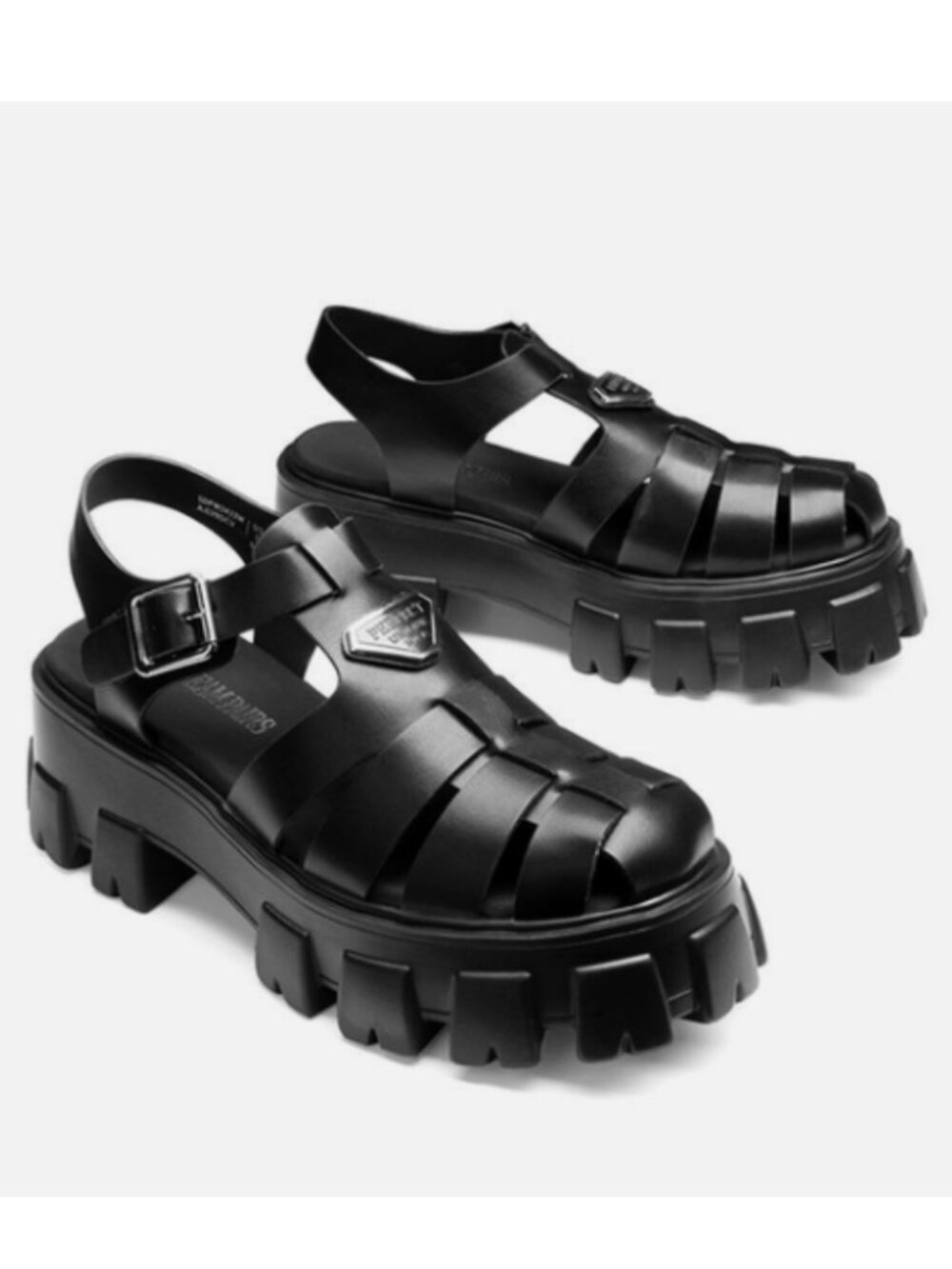 New! DREAM PAIRS Lug Sole Platform Sandals Black 9.5